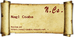 Nagl Csaba névjegykártya